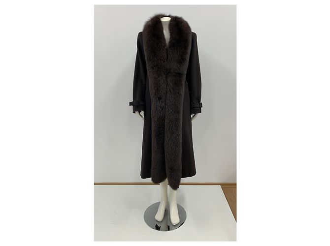 Abrigo Max Mara de Lana Marrón Oscuro - vista 3