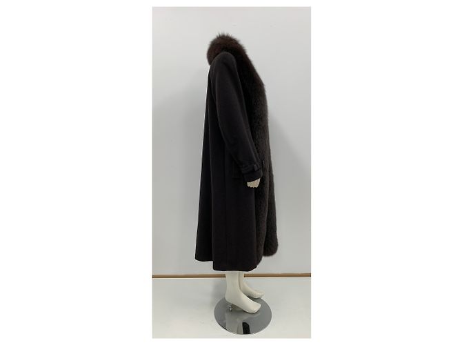Abrigo Max Mara de Lana Marrón Oscuro - vista 5
