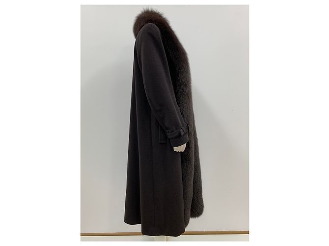 Abrigo Max Mara de Lana Marrón Oscuro - vista 6