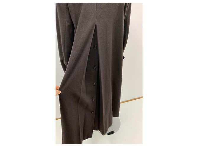 Abrigo Max Mara de Lana Marrón Oscuro - vista 8