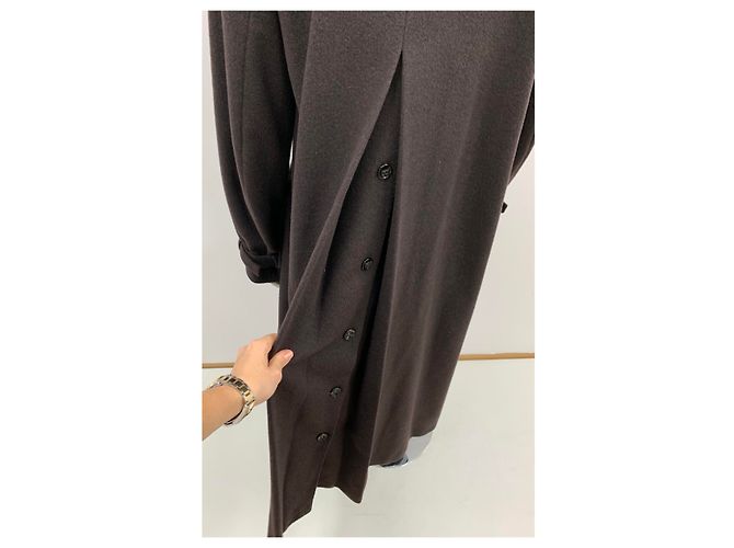 Abrigo Max Mara de Lana Marrón Oscuro - vista 9