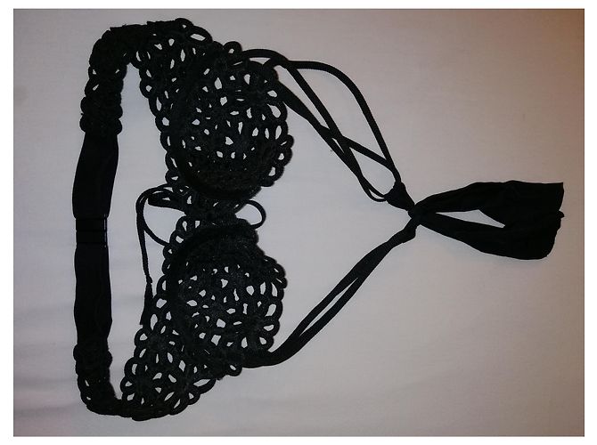 Nicole Olivier Bordado de macramé Negro - vista 4