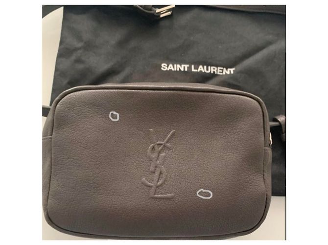 Yves Saint Laurent Lou Gürteltasche Grau Leder - Ansicht 2