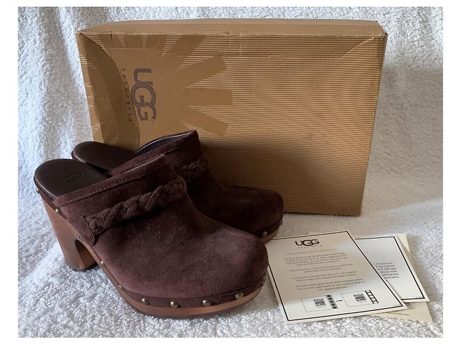 Ugg Zoccoli in camoscio marrone - vista 11