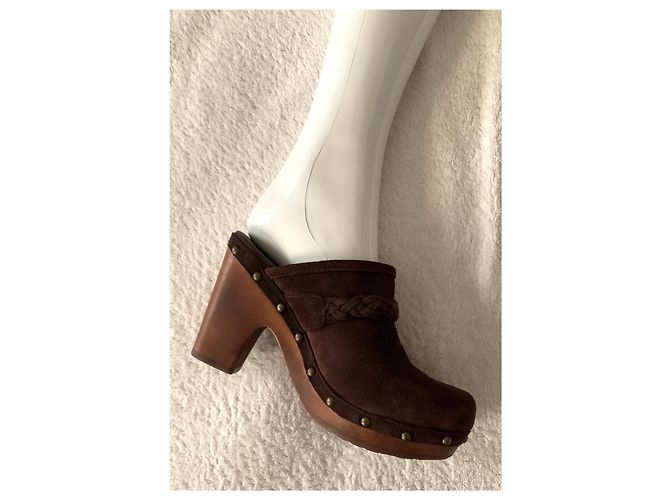 Ugg Zoccoli in camoscio marrone - vista 13