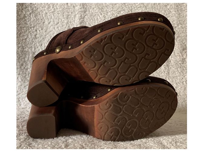 Ugg Zoccoli in camoscio marrone - vista 7