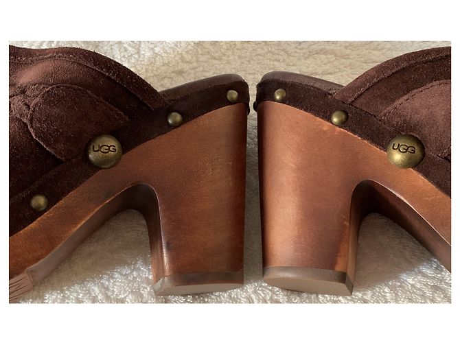 Ugg Zoccoli in camoscio marrone - vista 9