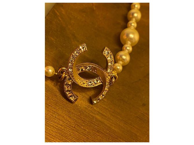 Chanel Collares largos Blanco roto - vista 8