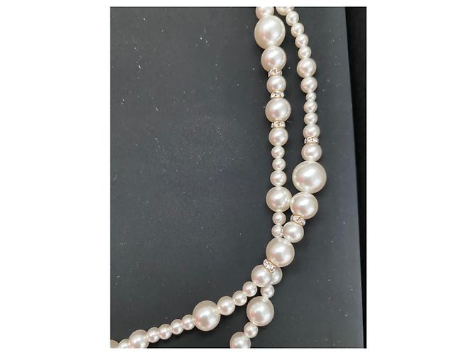 Chanel Collares largos Blanco roto - vista 2