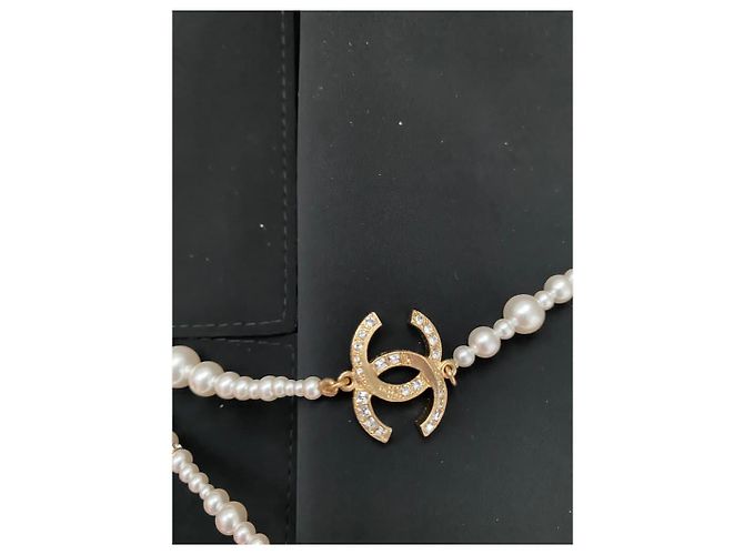 Chanel Collares largos Blanco roto - vista 4