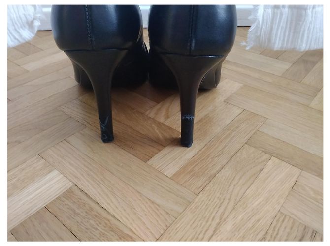 Décolleté Zapa in pelle nera e camoscio con borchie 37 Nero Argento - vista 5