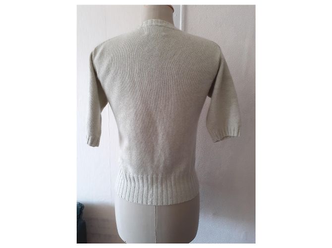 Top Eric Bompard de Cachemira Amarillo Verde Claro M - vista 3