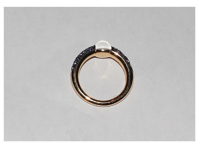 Pomellato M'AMA NON M'AMA Ring Gelbgold Mondstein und Saphire Golden - Ansicht 3