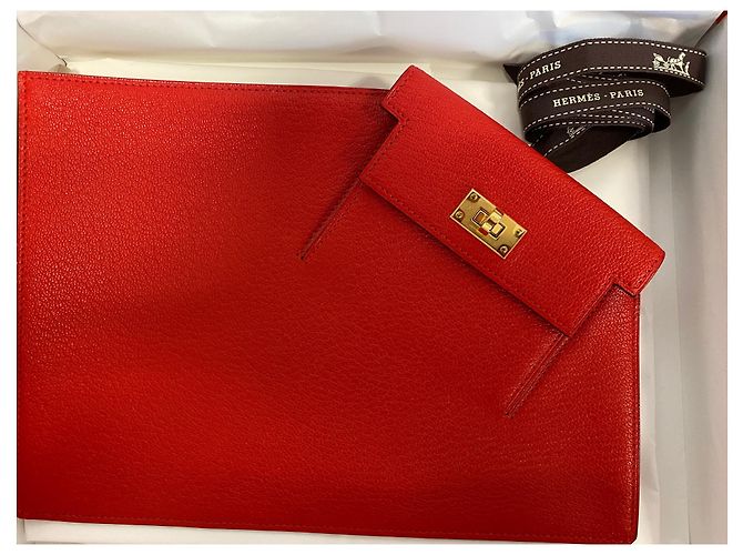 Hermès Borsa piccola Kelly Pocket To Go Rosso - vista 6
