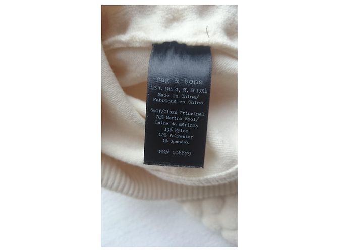 Rag & Bone Kelsie Pullover, size. XS. Blanc - vue 5