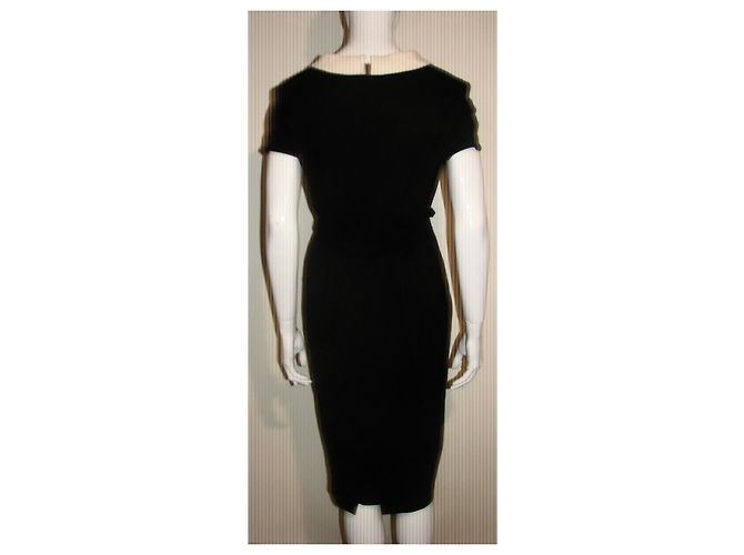 Escada kleines schwarzes Kleid mit Metallverzierung Weiß - Ansicht 3