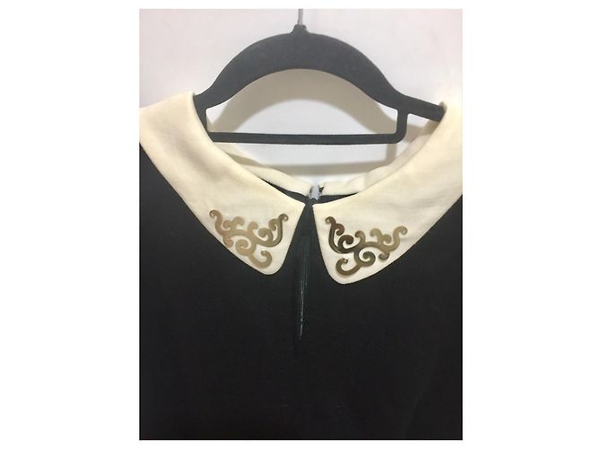 Escada kleines schwarzes Kleid mit Metallverzierung Weiß - Ansicht 7