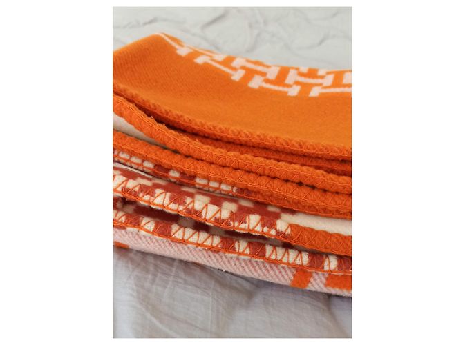 Hermès Avalon Terre d'H Throw Laranja - vista 7