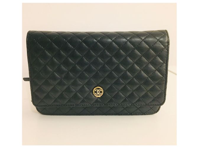 Wallet On Chain Chanel WOC - portafoglio con catena Nero - vista 3
