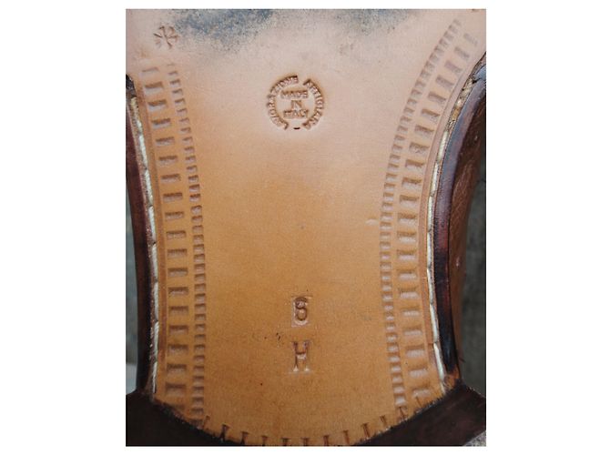 derbies A. Testoni p 40 en autruche Marron clair - vue 7