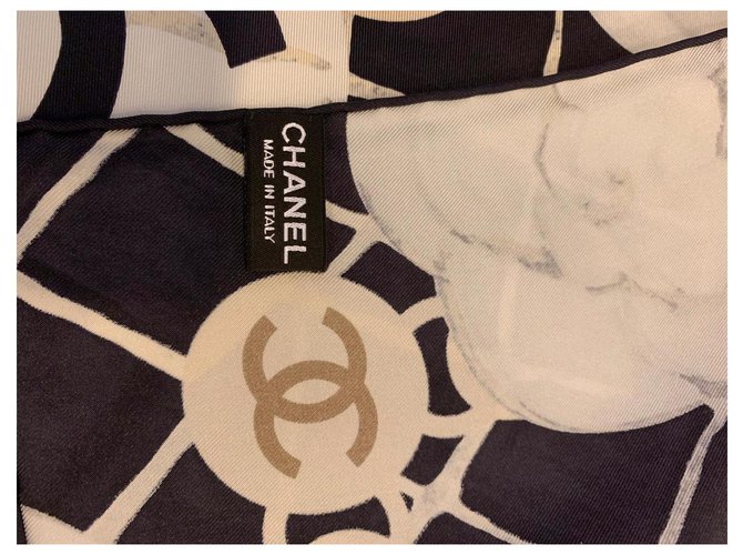Bufanda de seda de chanel Negro - vista 2