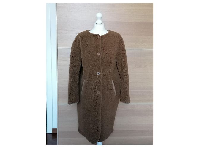 Abrigo Teddy Zara camel Castaño - vista 5