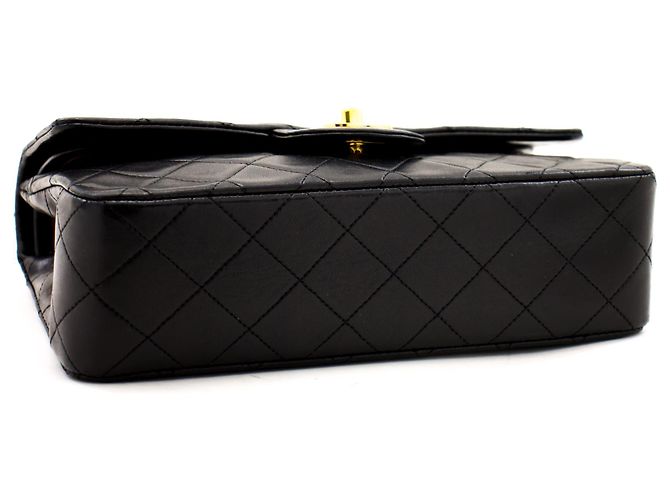 Borsa classica Chanel in pelle di agnello nera Nero - vista 4