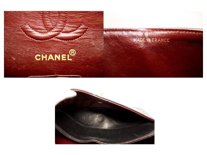 Borsa classica Chanel in pelle di agnello nera Nero - vista 8