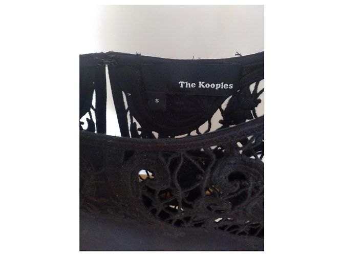 The Kooples Schwarzes Kleid aus Polyester - Ansicht 4
