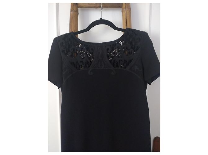 The Kooples Schwarzes Kleid aus Polyester - Ansicht 6