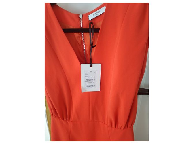 Zapa Raven Ärmelloses Kleid Rot Koralle - Ansicht 3