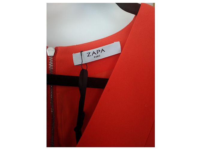 Zapa Raven Ärmelloses Kleid Rot Koralle - Ansicht 8