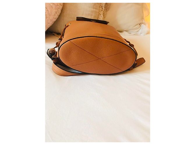 Le Huit Lancel Eight Rucksack Leder Caramel Karamell - Ansicht 4