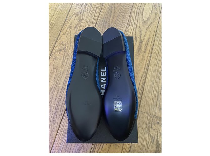 Chanel Bailarinas Azul oscuro - vista 5
