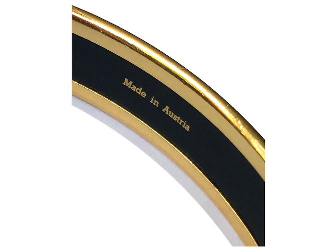 Bracciale Hermès in smalto e placcato in oro D'oro - vista 3