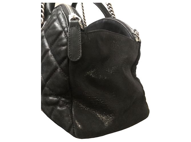 Borsa a mano Chanel in pelle trapuntata nera Nero - vista 3