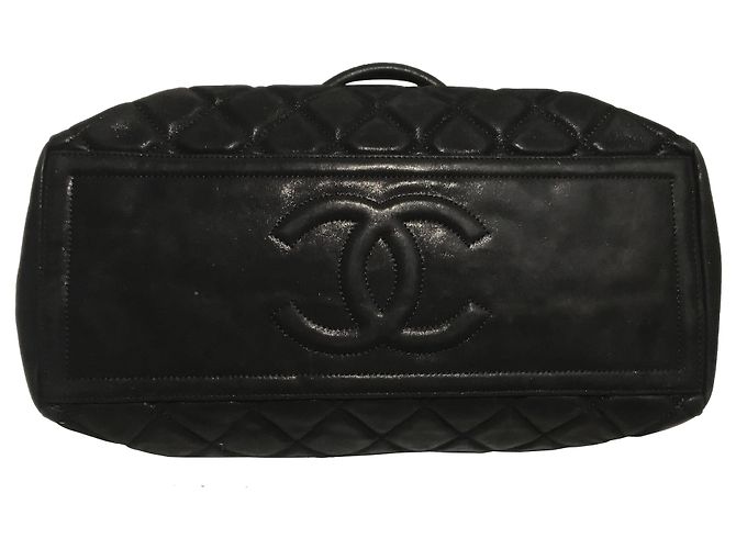 Borsa a mano Chanel in pelle trapuntata nera Nero - vista 4