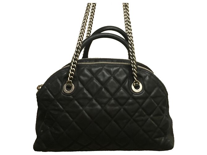 Borsa a mano Chanel in pelle trapuntata nera Nero - vista 8