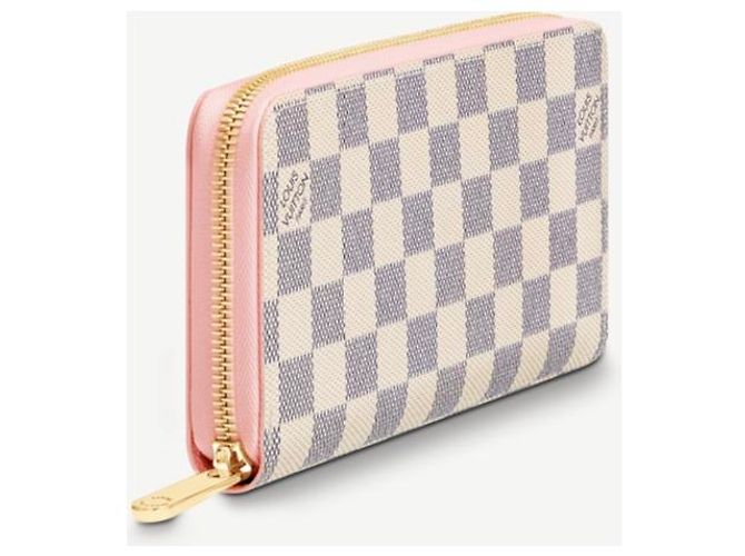 Carteira Louis Vuitton Zippy Damier Azur Bege Couro - vista 3