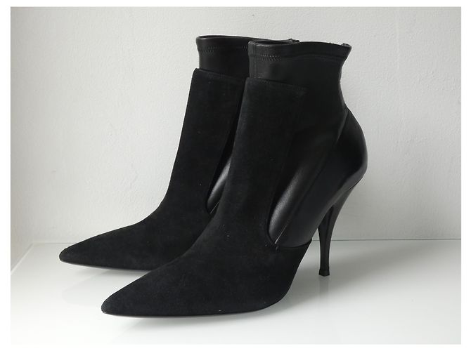 Stivaletti Givenchy in pelle e camoscio nero Taglia 41 - vista 2