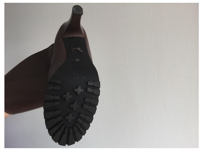 Botas Dorothée Schumacher de cuero marrón oscuro - vista 6