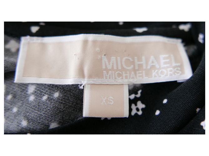 Michael Kors B & W Floral Jersey Kleid Schwarz - Ansicht 4