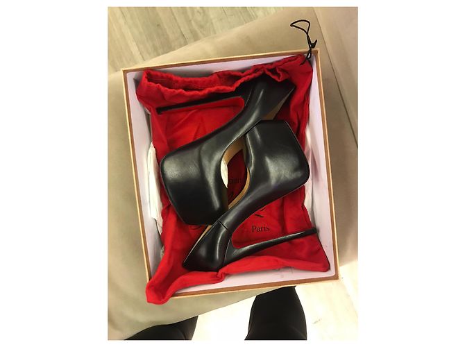 Décolleté Christian Louboutin Daffodil 160 Pelle Nera - vista 2