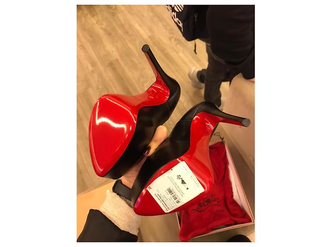 Décolleté Christian Louboutin Daffodil 160 Pelle Nera - vista 3