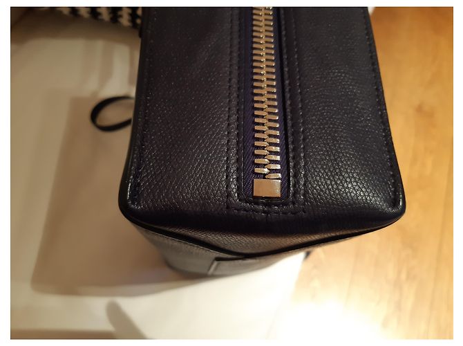 Borsa Balenciaga Papier mini blu in pelle - vista 3