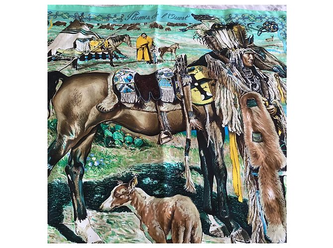 Hermès Las plumas del oeste Multicolor - vista 8
