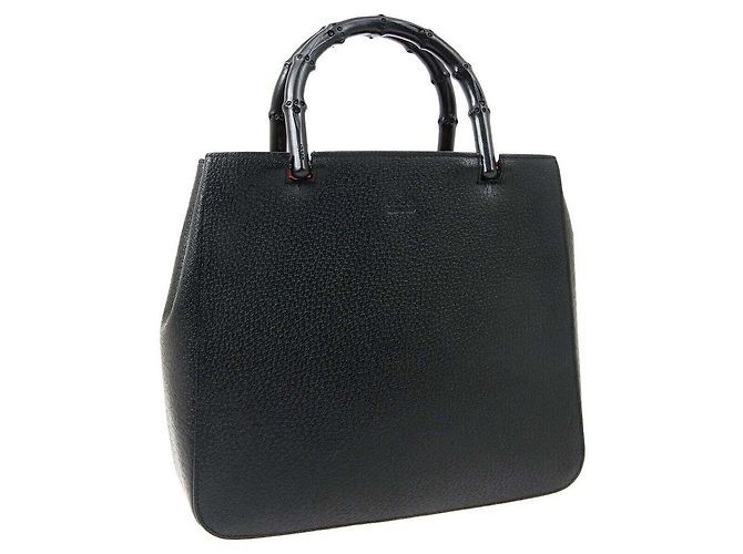 Marmont Bolsa Gucci de couro preto de bambu para noite com alça com alça - vista 15
