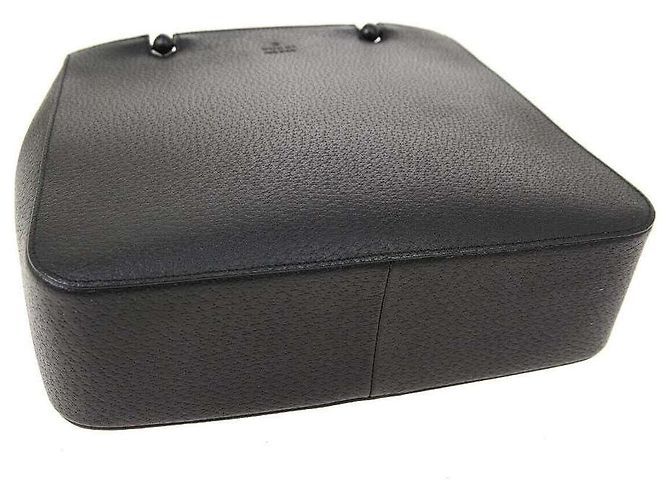 Marmont Bolsa Gucci de couro preto de bambu para noite com alça com alça - vista 2