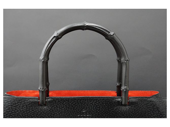 Marmont Bolsa Gucci de couro preto de bambu para noite com alça com alça - vista 9
