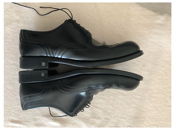 Montsouris Scarpe City Louis Vuitton in Pelle Nera Nero - vista 2